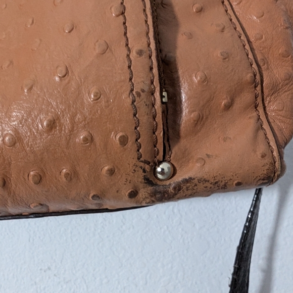 Kate Spade ostrich leather overnight tote *flawed* - Picture 2 of 15